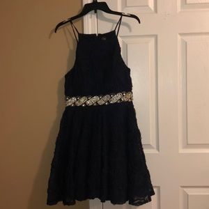 Pretty navy blue short semi dress